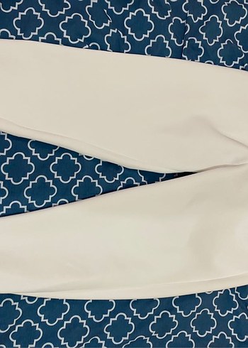 l Beden beyaz Renk Beyaz Pamuklu Uzun Kollu tunik pantolon takım