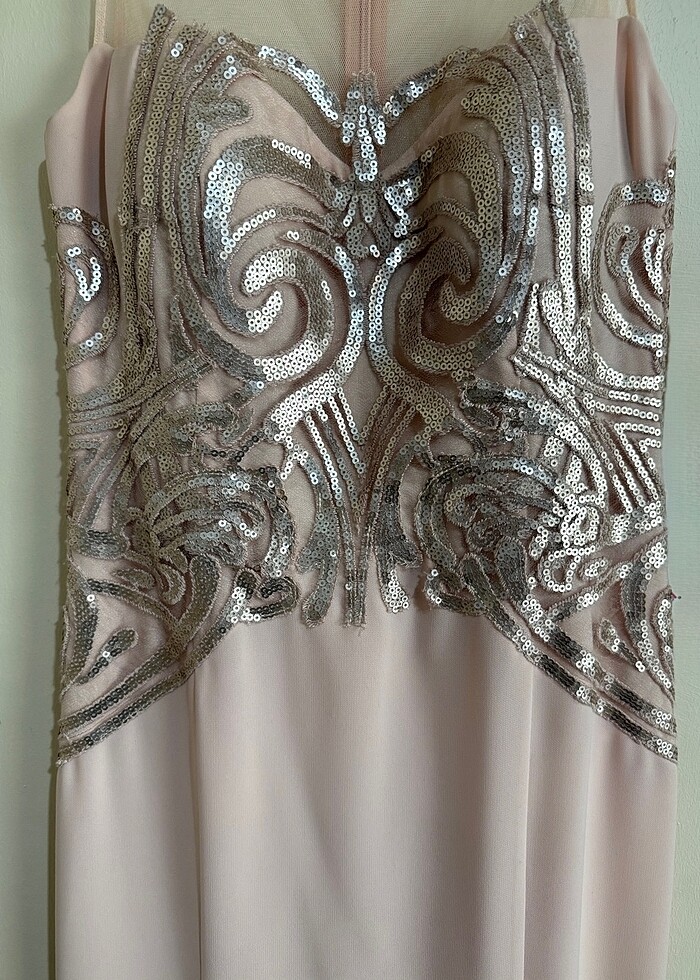 Açık Pembe Uzun (Düğün,Nişan) Elbisesi - Görsel 2