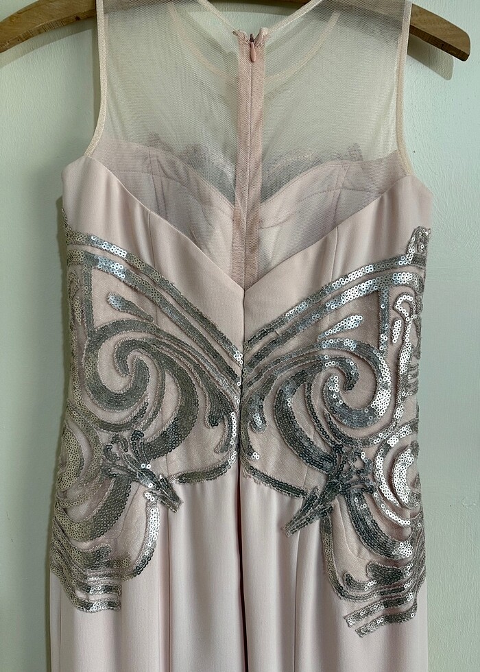 Açık Pembe Uzun (Düğün,Nişan) Elbisesi - Görsel 4