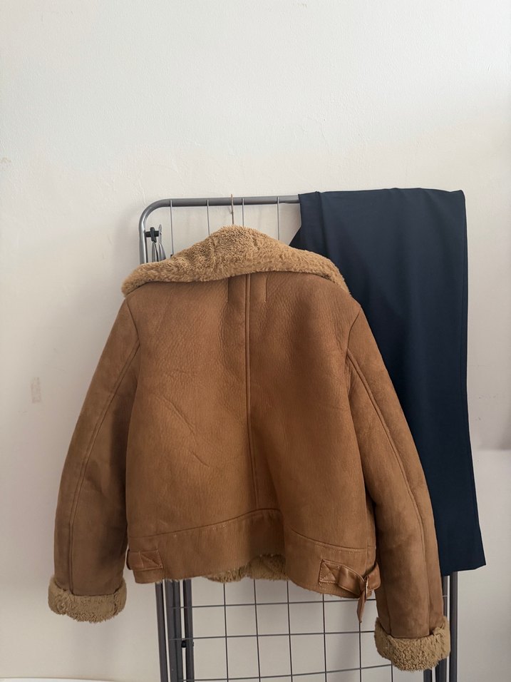 Kürklü Süet Kadın Ceket stradivaus - Görsel 3