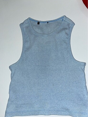 Mavi halter yaka