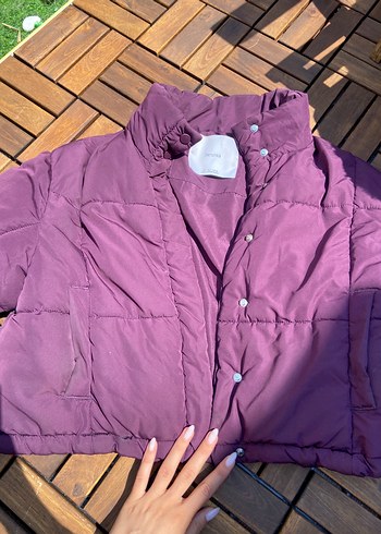 s Beden mor Renk BERSHKA KIŞLIK MONT
