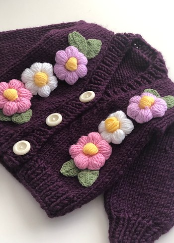 Kız Çocuk Örgü Hırka - Görsel 2