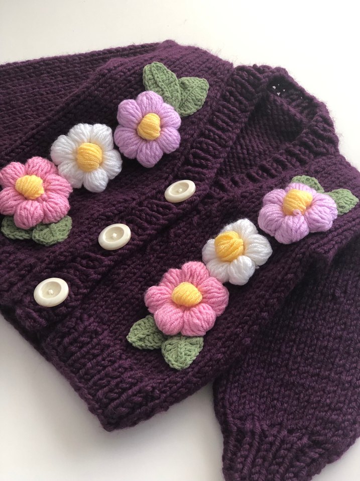 Kız Çocuk Örgü Hırka - Görsel 2