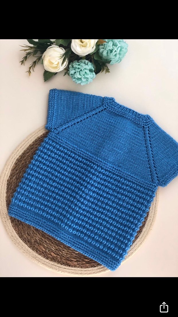 El örgüsü bebek yeleği - Görsel 3