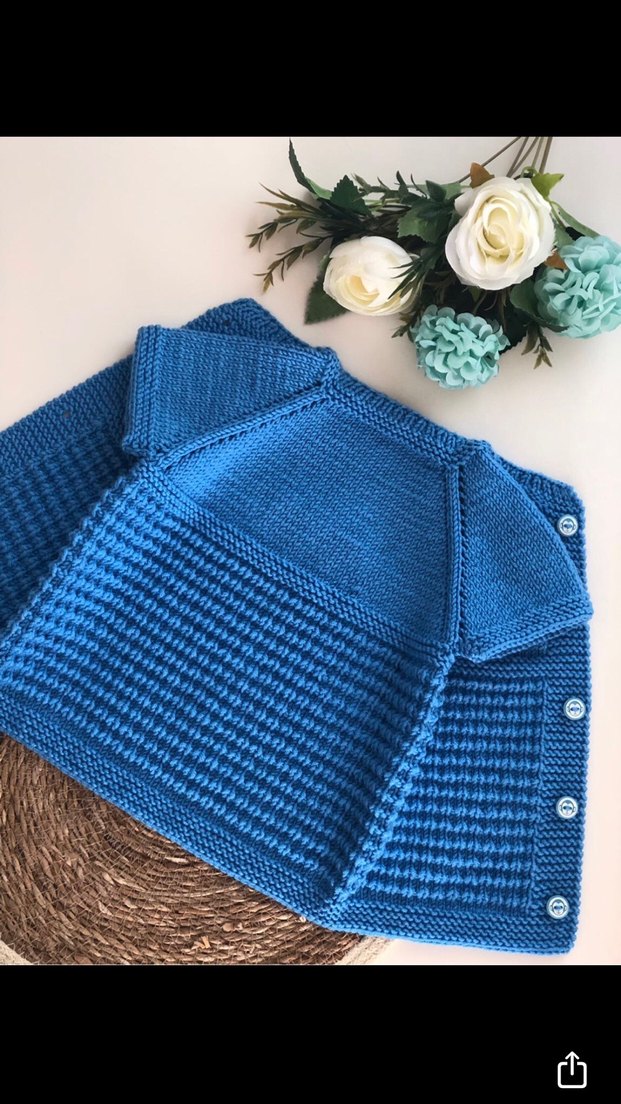 El örgüsü bebek yeleği - Görsel 2