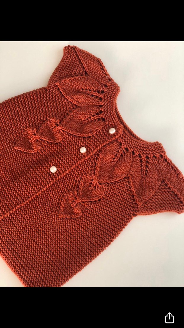 El örgüsü bebek yeleği - Görsel 3