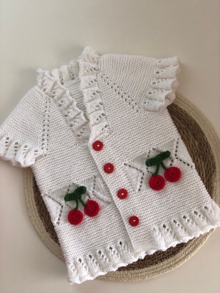 El örgüsü bebek yeleği - Görsel 2