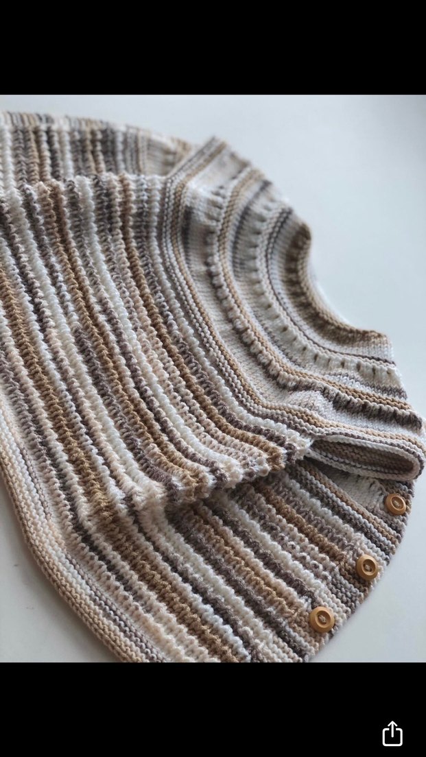 El örgüsü bebek yeleği - Görsel 3