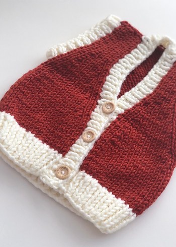 El örgüsü bebek yeleği - Görsel 4