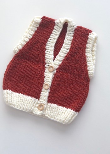 El örgüsü bebek yeleği - Görsel 2