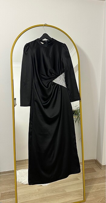 38 Beden siyah Renk abiye elbise
