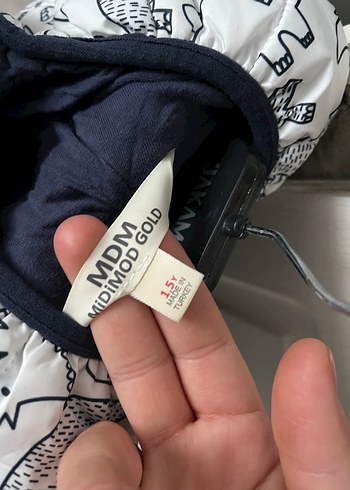 Fermuarlı Gri Desenli Bebek Tulumu - Görsel 3