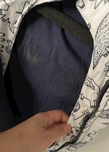 Fermuarlı Gri Desenli Bebek Tulumu - Görsel 5