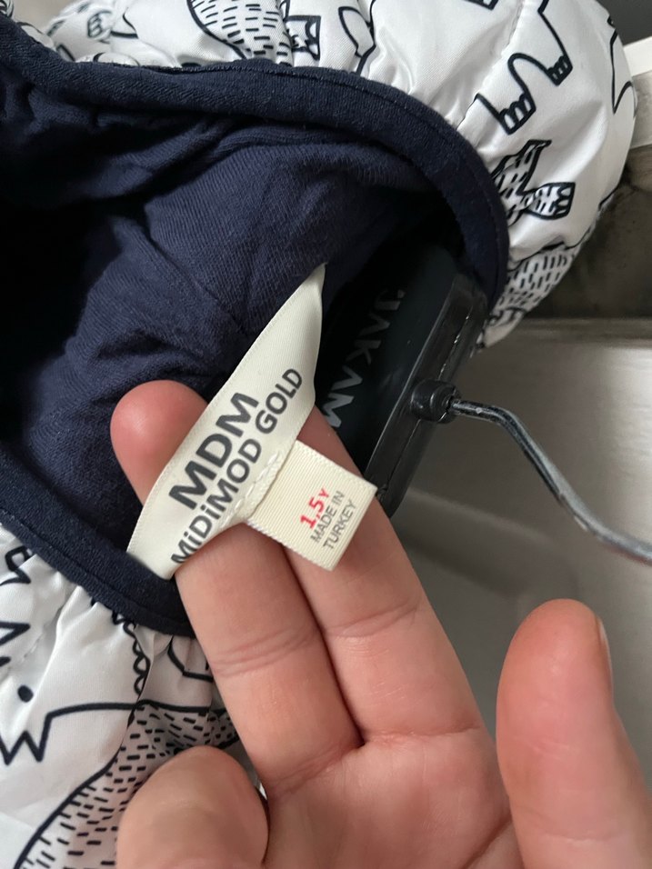 Fermuarlı Gri Desenli Bebek Tulumu - Görsel 3