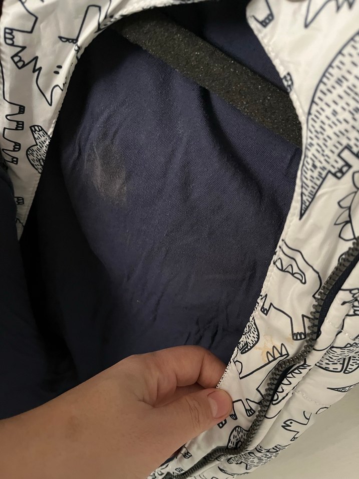 Fermuarlı Gri Desenli Bebek Tulumu - Görsel 5