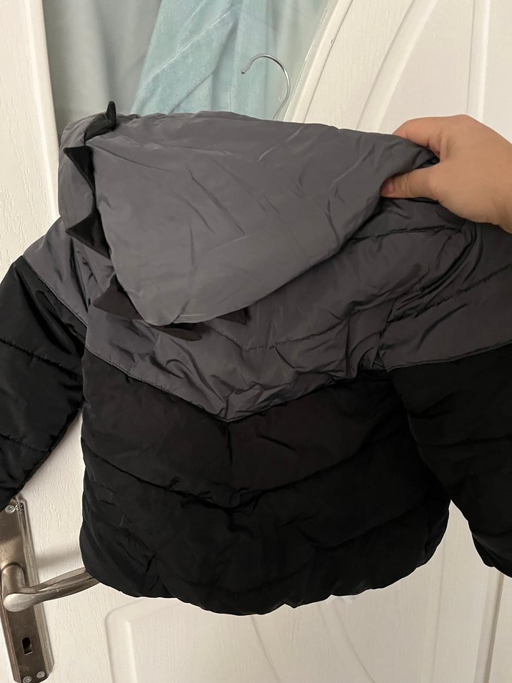 Erkek Çocuk Gri Fermuarlı Street Wear Mont - Görsel 3