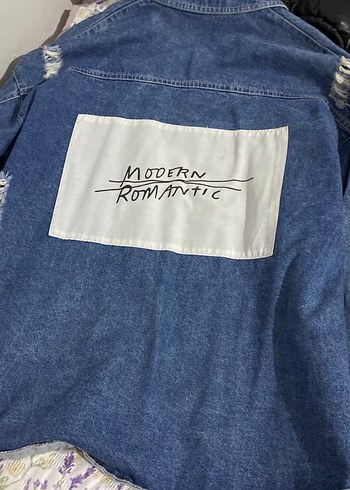 Düğmeli Mavi Kadın Denim Ceket - Görsel 3