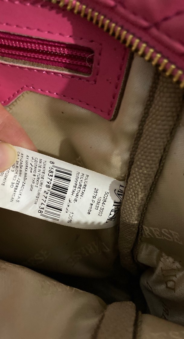 DIVARESE Pembe Kadın Fermuarlı Sırt Çantası - Görsel 3