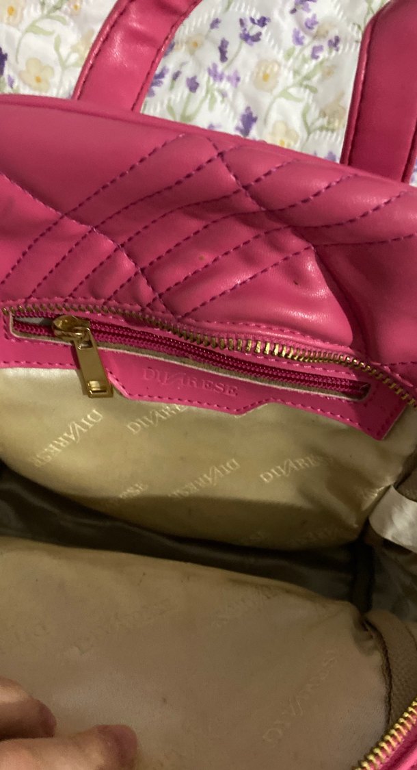 DIVARESE Pembe Kadın Fermuarlı Sırt Çantası - Görsel 2