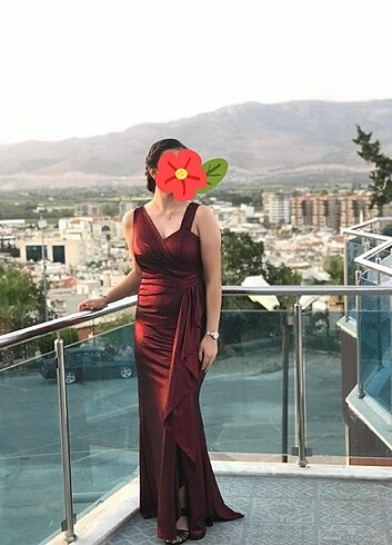 Bordo abiye 40 beden