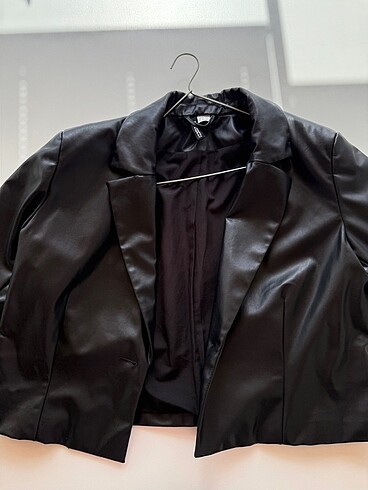 m Beden siyah Renk H&M marka blazer deri ceket