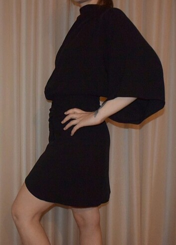 Vintage mini siyah elbise 