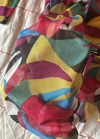 Renkli Pareo elbise  - Görsel 3