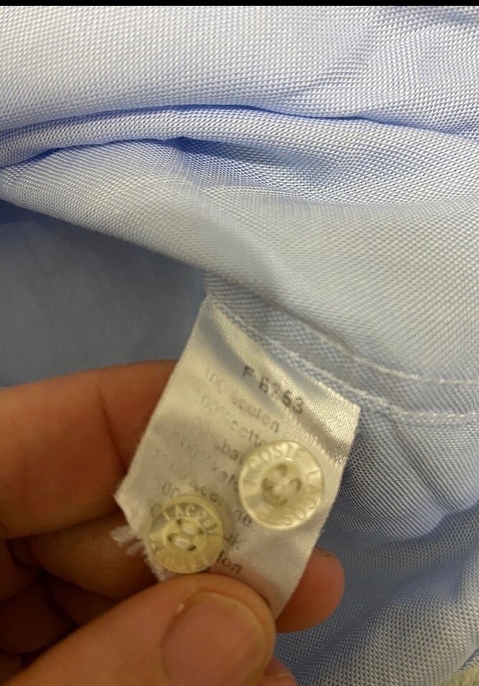 Lacoste Mavi Uzun Kollu Keten Gömlek - Görsel 2