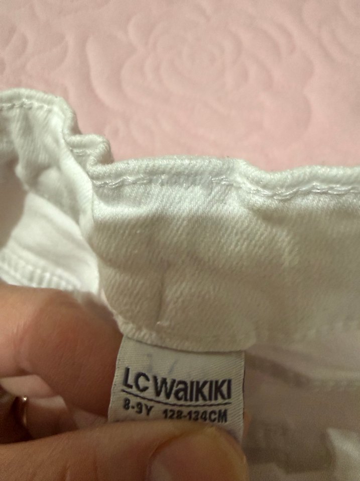 Beyaz Erkek Çocuk Pamuk Pantolon - Görsel 2