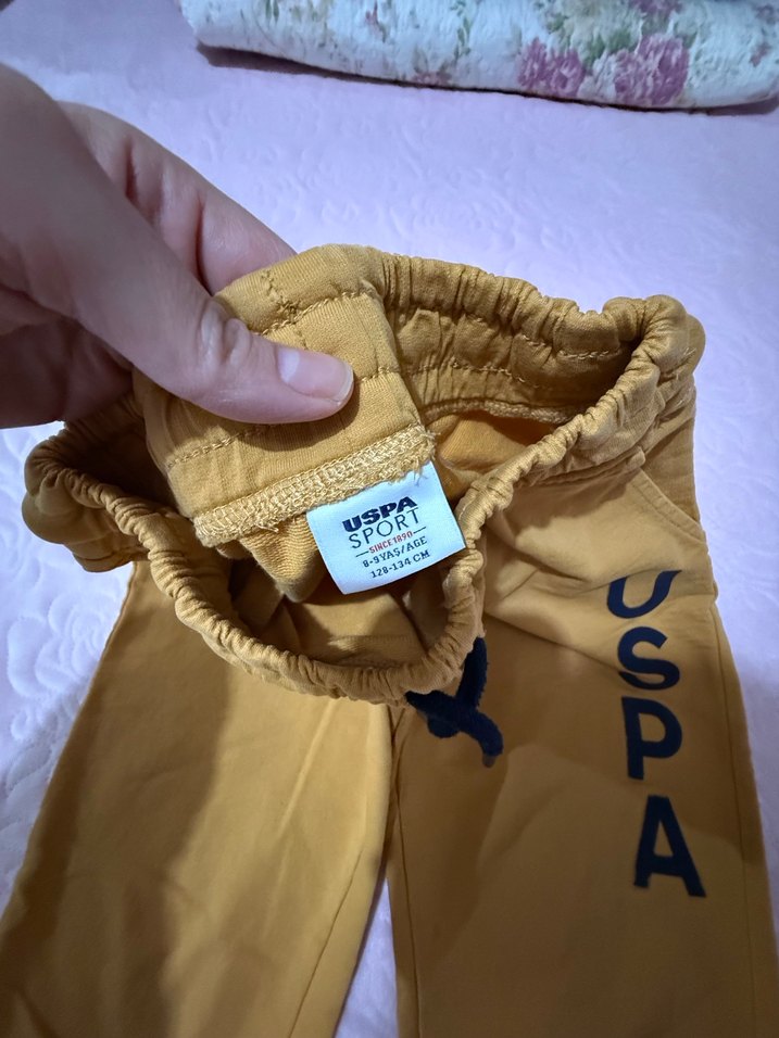 Sarı Erkek Çocuk Bol Kesim Eşofman Altı - Görsel 2