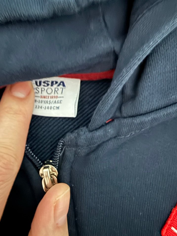 Koyu lacivert Erkek Kapüşonlu Fermuarlı Sweatshirt - Görsel 2