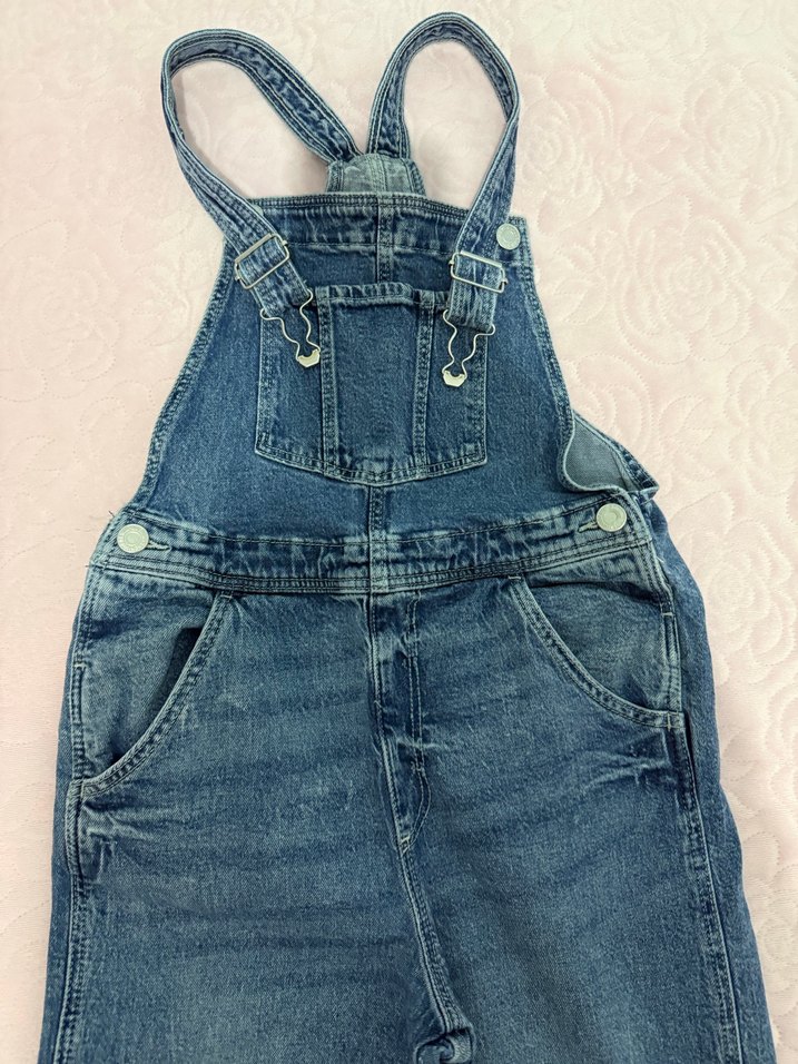 Erkek Mavi Denim Askılı Bol Kesim Tulum - Görsel 2