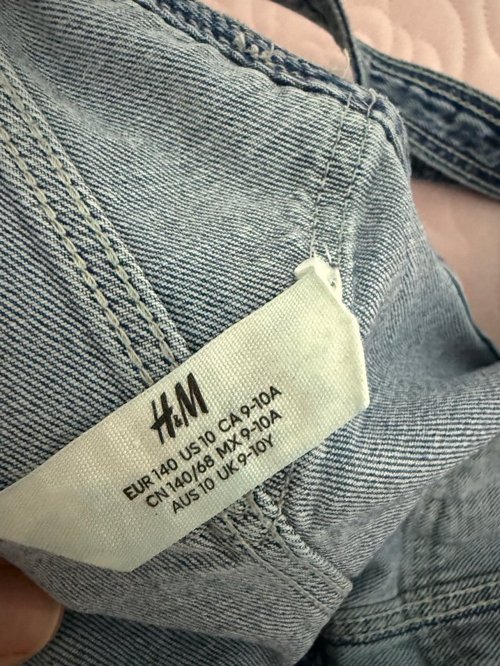 Erkek Mavi Denim Askılı Bol Kesim Tulum - Görsel 4