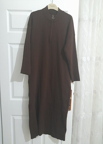 universal Beden kahverengi Renk Triko elbise