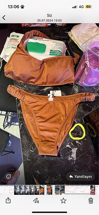 Sıfır bikini Takım Bakır