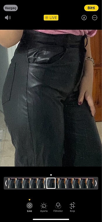 Trendyol & Milla Deri pantalon cok şıkk