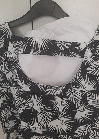 xl Beden Askılı Desenli Bağlamalı Gömlek