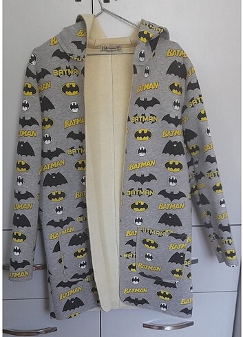 Batman Desenli Lazer Kesim Hırka