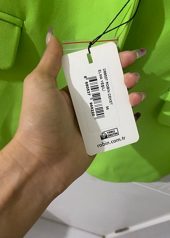 Yeşil Düğmeli Kadın Blazer Ceket - Görsel 5