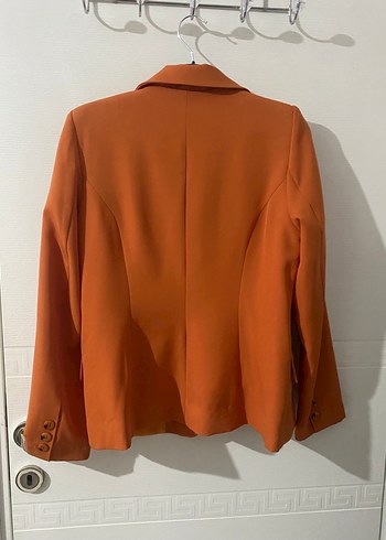 Düğmeli Kadın Midi Blazer Ceket - Görsel 3