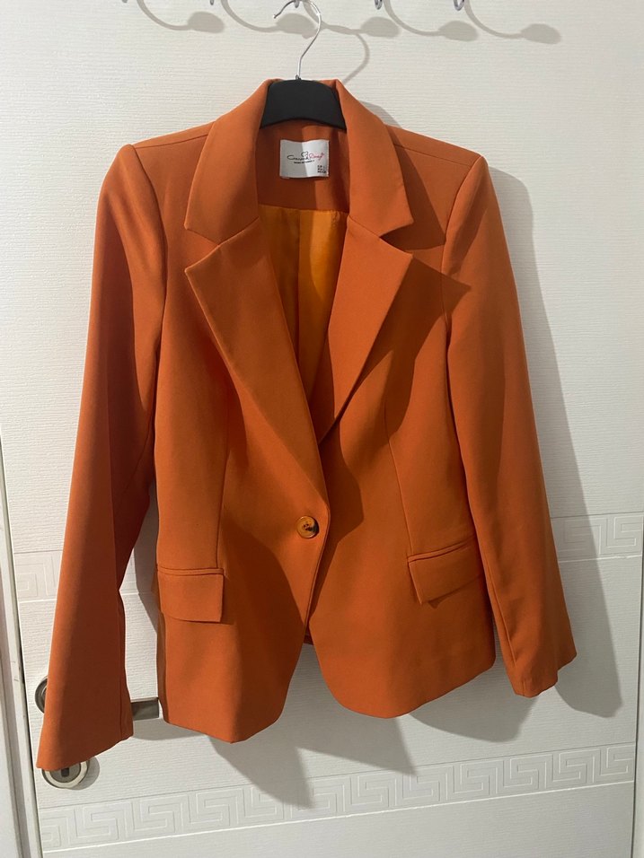 Düğmeli Kadın Midi Blazer Ceket - Görsel 2