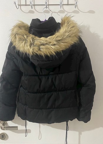 Kürklü Siyah Kadın Kışlık Mont - Görsel 5