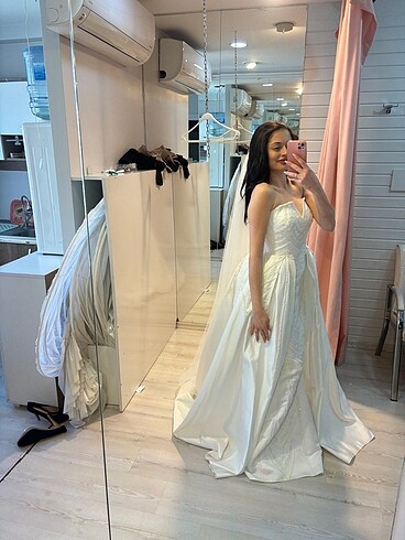 BALIK ARKASI UZUN GELINLIK - Görsel 2