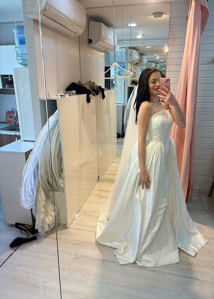 BALIK ARKASI UZUN GELINLIK - Görsel 2