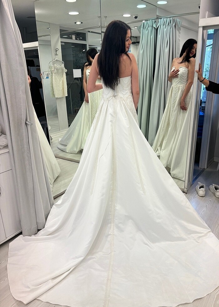 BALIK ARKASI UZUN GELINLIK - Görsel 3