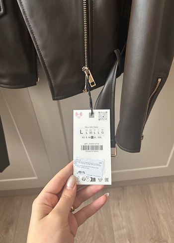 Zara Zara Kahverengi Deri Biker Ceket