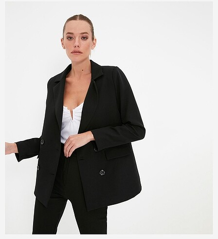 trendyol milla siyah blazer