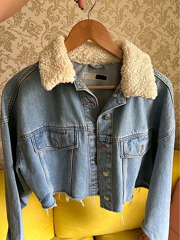 Topshop kot yakaları kürklü ceket
