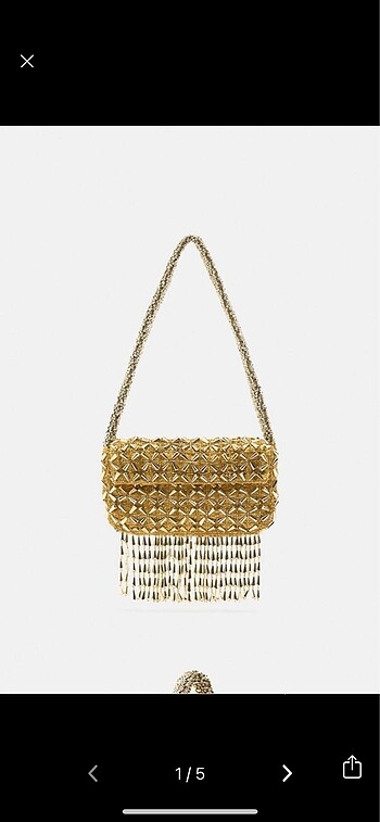 Zara gold çanta